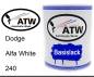 Preview: Dodge, Alfa White, 240: 1L Lackdose, von ATW Autoteile West.